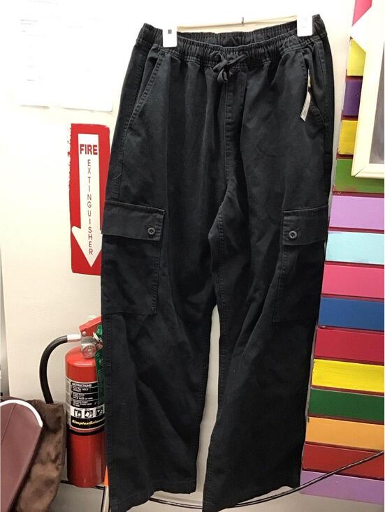 Target Denim - Original use womens wide leg baggy utility pants medium black new target